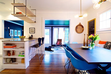 Example of a trendy kitchen design in Detroit