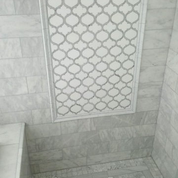 Thassos White Marrakesh Arabesque Waterjet Marble Mosaic