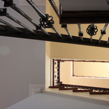 Project #13 | Curved Custom Wrought Iron Staircase