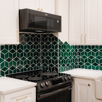 Brooklyn Brownstone Modern Luxury Green Kitchen Remodel