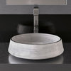 Alumix Exte High End Vessel Sink, White Silver