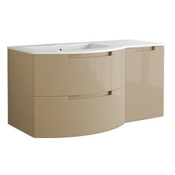 Italian 43 inch Modern Floating Bathroom Vanity Sand Glossy Finish - Bathroom Vanities And Sink Consoles
