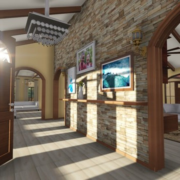 RURAL RESIDENTIAL BUNGALOW - INTERIOR 3D MODELING
