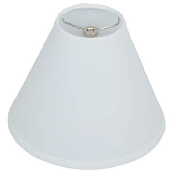 Fenchel Shades 4"x10"x8" Spider Attachment Empire Lamp Shade, Linen White