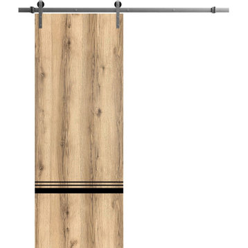 Sturdy Barn Door 42 x 80 | Planum 0012 Oak with  | 8FT