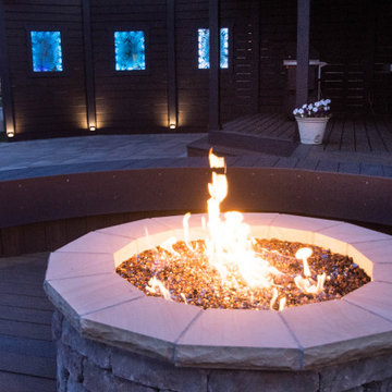 New Deck with Fireplace