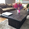 Reclaimed Urban Wooden Coffee Table, Salvaged Barn Wood, 30x60x18, Dark Walnut