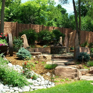 SimTek EcoStone simulated stone fencing - backyard retreat