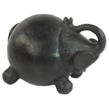 Round Elephant Ceramic Sculpture