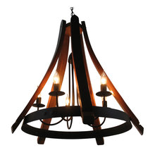 wine barrel chandeliers