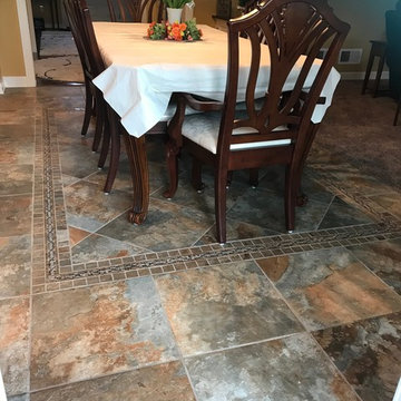 Custom Porcelain Tile Work with Picture Frame Design