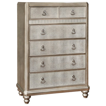 Coaster Bling Game Contemporary Wood 6-Drawer Chest in Beige