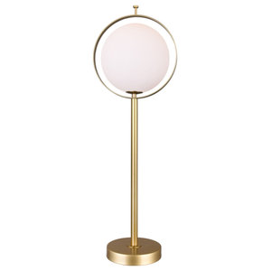 nuLOOM 19" Iron Halo Globe Glass Shade Brass Table Lamp - Contemporary -  Table Lamps - by nuLOOM | Houzz