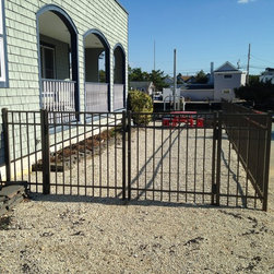 Aluminum Fence - Bronze 2 leaf gate - Home Fencing And Gates