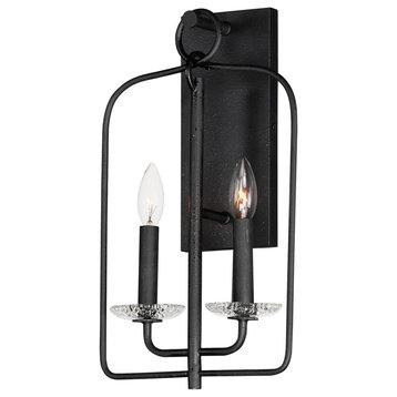 Madeira 2-Light Wall Sconce, Anthracite