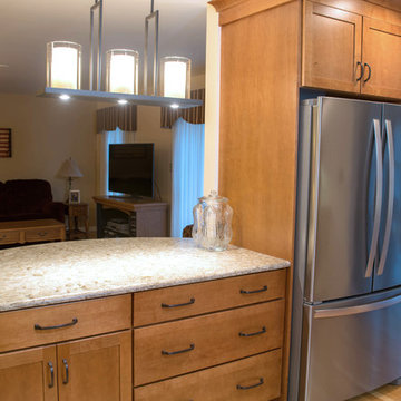 Chestnut Stained Transitional Kitchen Remodel With Adjoining Sunroom (K-93)