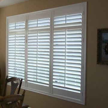 White Wood Shutters in Condo.