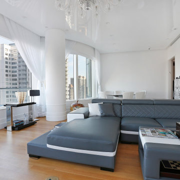 Lacquered White Stretch Ceiling in a NYC Condo