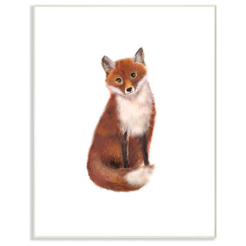 "Red Fox Watercolor" 10x15, Wall Plaque Art