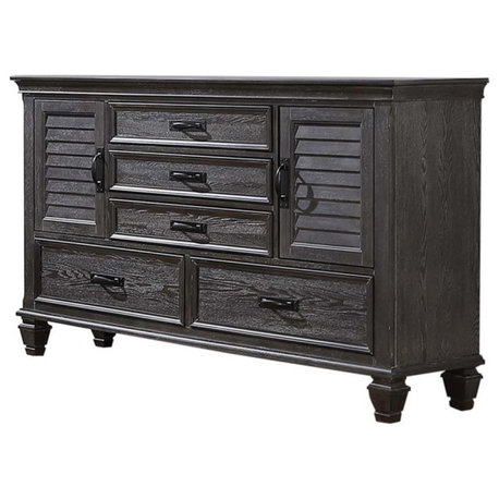 Coaster Franco 5-drawer Farmhouse Wood Dresser in Weathered Sage