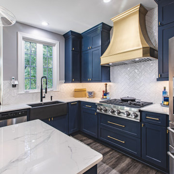 Navy Blue Transitional Kitchen Remodel in Aldie, VA