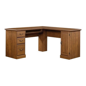 Sauder August Hill L Desk In Dover Oak Transitional Desks And