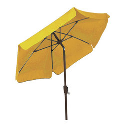 FiberBuilt Umbrellas LLC - Yellow Champ Bronze 7.5' Garden Umbrella by Fiberbuilt Umbrellas - Outdoor Umbrellas
