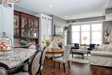 Transitional living room photo in Minneapolis