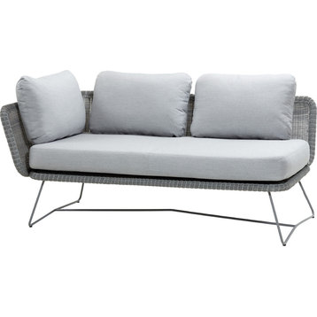 Horizon Sofa - Light Gray, Antique-Line Weave, Left Facing