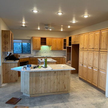 Knotty Alder Kitchen Reface