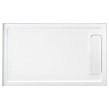 OVE DECORS Anti-slip White Shower Base 60x36 in. with Side Hidden Drain