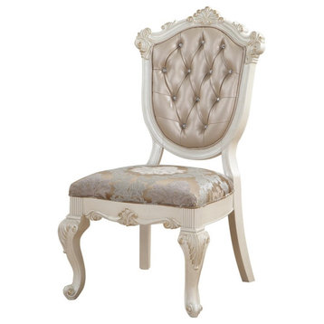 Emma Mason Signature Pacific Side Chair in Rose Gold and Pearl White (Set of 2)