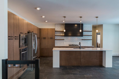 Inspiration for a contemporary kitchen remodel in Calgary
