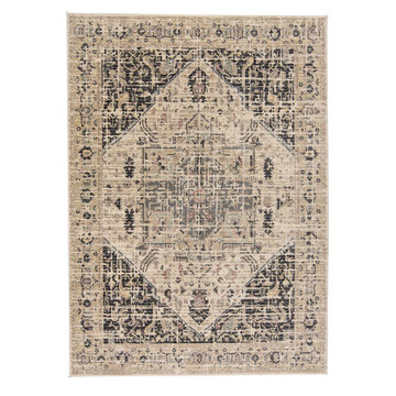 Huron Area Rug - Charcoal/Beige