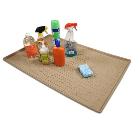 Xtreme Mats Under Sink Kitchen Cabinet Mat, Beige, 25 1/4" X 22 1/4"