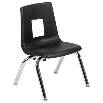 Flash Furniture 12In. Student Stack Chair In Black