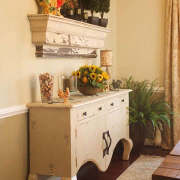 Vintage Meets Shabby Chic Dining Room Design