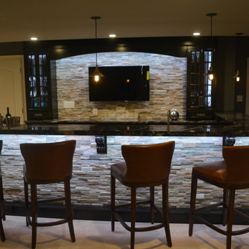 Chester Springs Finished Basement and Amazing Bar