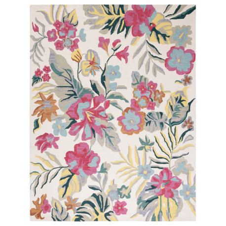 Safavieh Jardin Collection JAR151 Rug, Ivory/Pink, 8'x10'