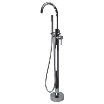 Transolid T4200-PC Peyton Floor Tub Filler with Hand Shower, Polished Chrome