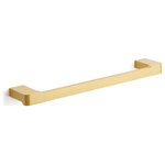 Manillons - Yass Brushed Gold Towel Bar, Medium 18 in - Introducing this towel bar holder with 3 size variations and available in Matte Black or Brushed Gold PVD finish, boasting a sleek contemporary design that effortlessly enhances your bathroom decoration. Elevate your space with this stylish and functional accessory