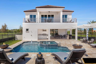 Example of a minimalist pool design in Orlando