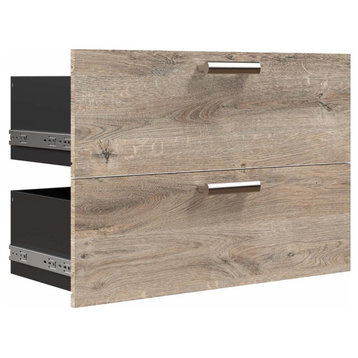 Cielo 2 Drawer Set for Cielo 30W Closet Organizer in Rustic Brown