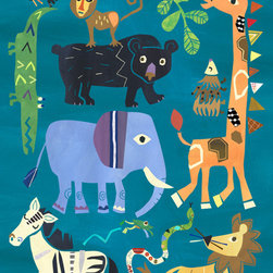 Oopsy Daisy, Fine Art for Kids - "In The Wild" Posters That Stick by Jill McDonald - Kids Wall Decor