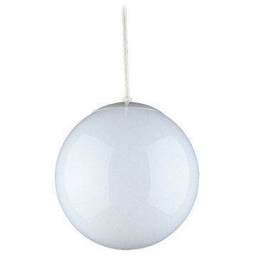 Leo - Hanging Globe 1-Light Pendant, White