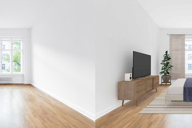 Minimalist bedroom photo in Other