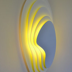 blankblank: Viscosity Sconce Light by Rob Zinn, Neon Yellow - Wall Sconces