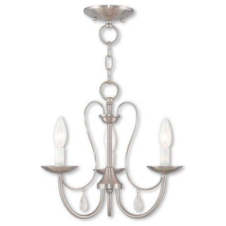 Mirabella 3-Light Chandelier, Brushed Nickel