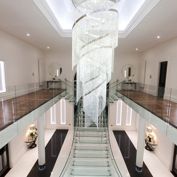 Spectacular Glass Staircase.