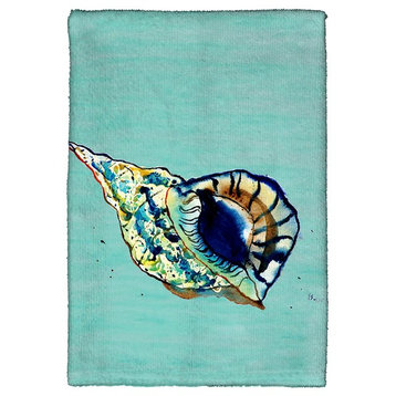 Betsy's Shell - Teal Kitchen Towel - Two Sets of Two (4 Total)